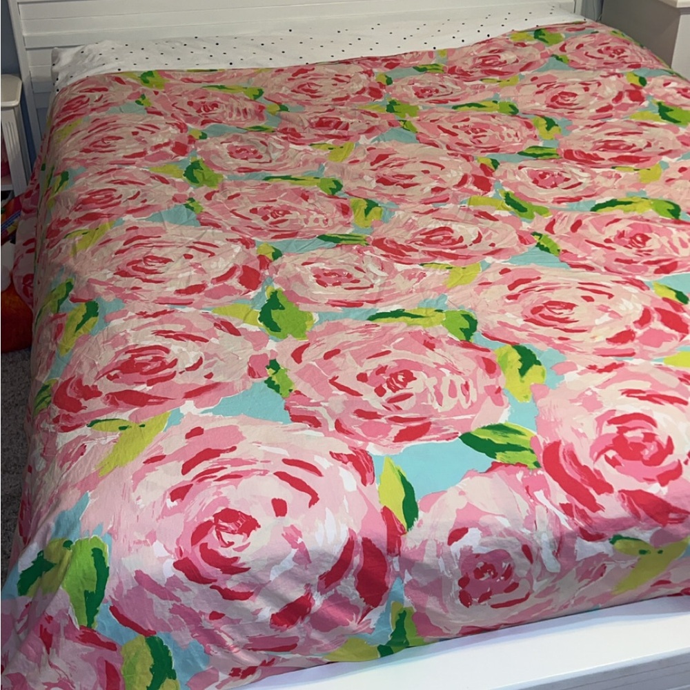 Lily Pulitzer Floral Pink duvet cover